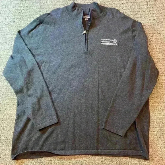 Thyssenkrupp Aerospace 1/4 pullover Men’s size 2XL color Grey